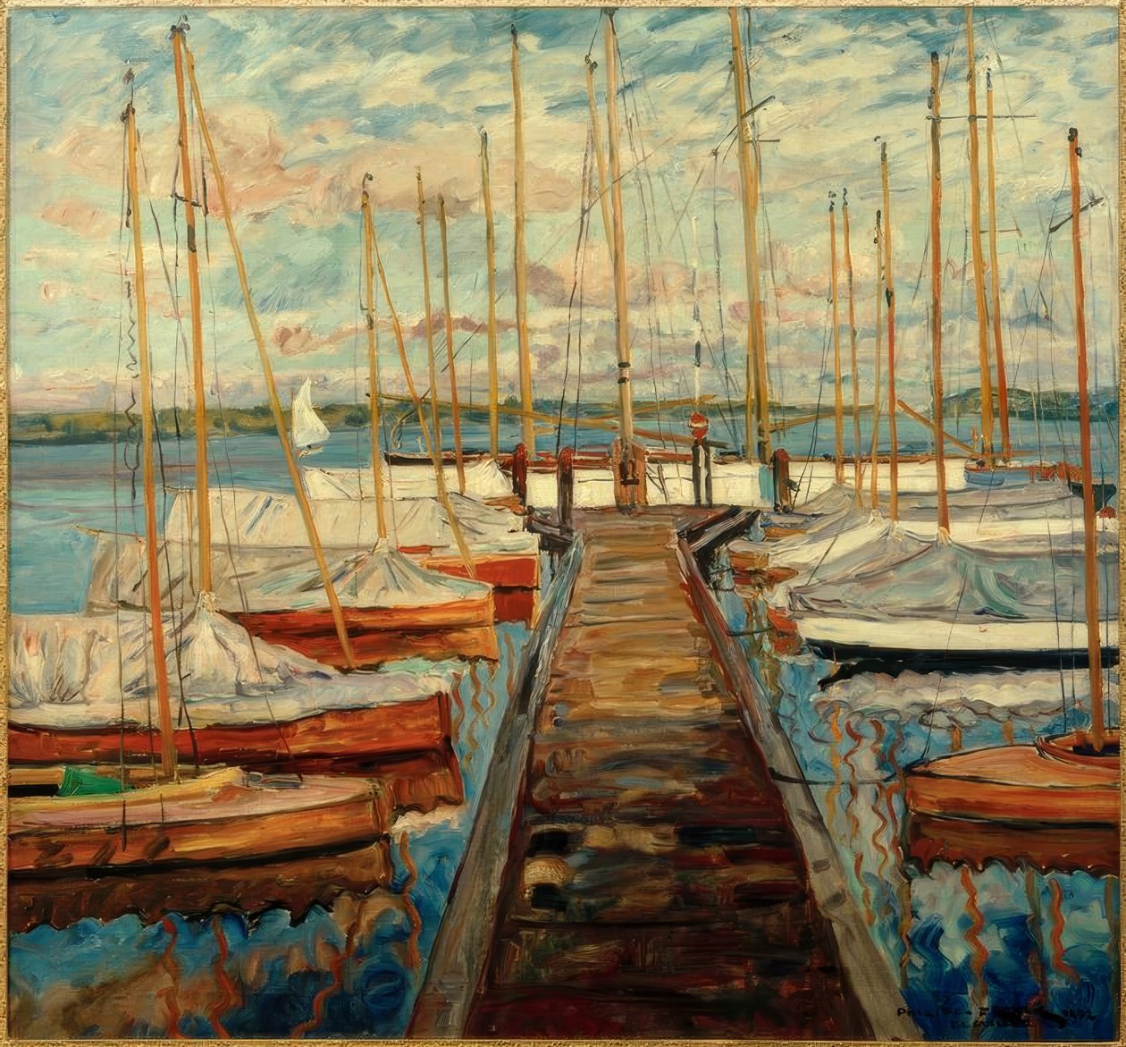 Boat Dock with Sailboats by Philipp Franck