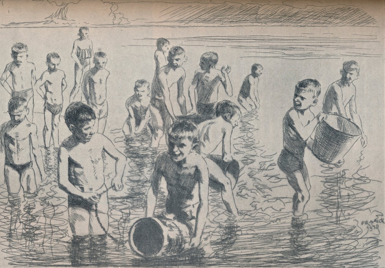 Boys Bathing, c1911 by Philipp Franck