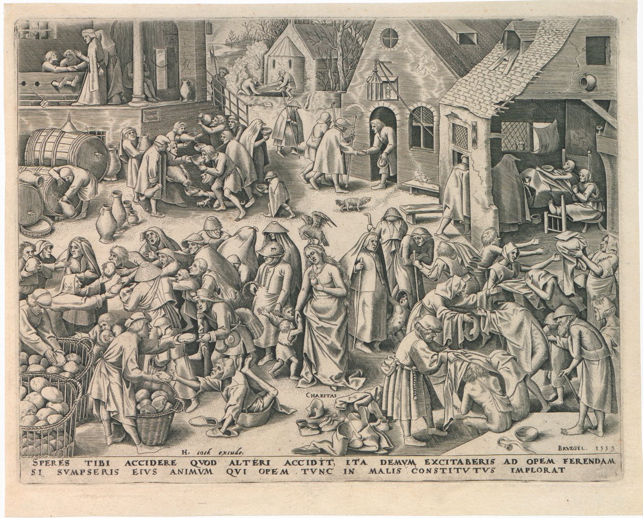 Caritas Charity from The Seven Virtues by Philipp Galle