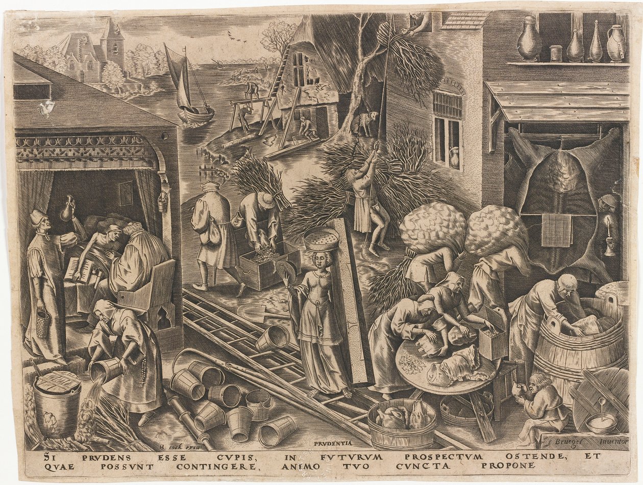 Prudence from The Seven Virtues by Philipp Galle
