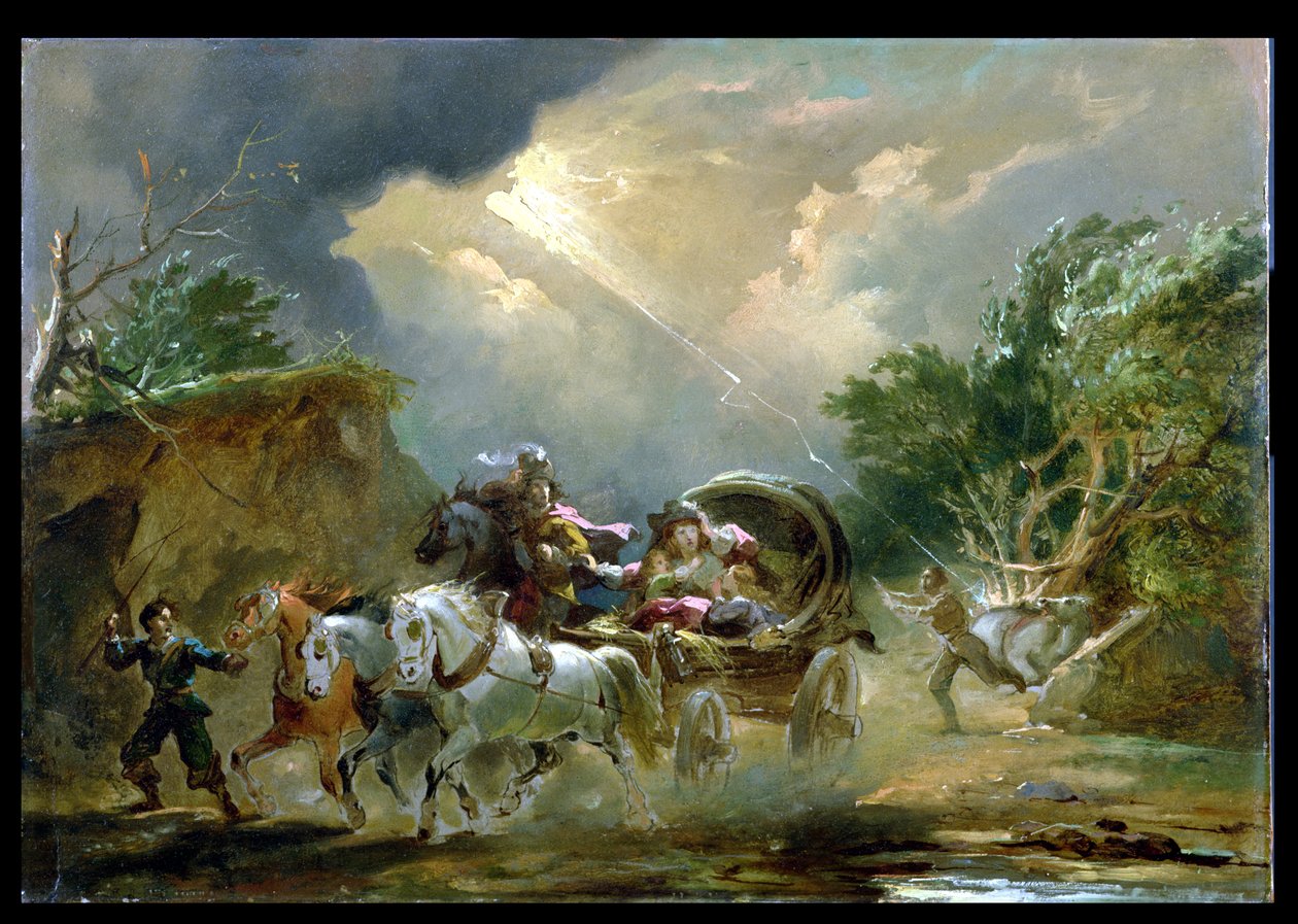 Coach in a Thunderstorm by Philippe Jacques de Loutherbourg
