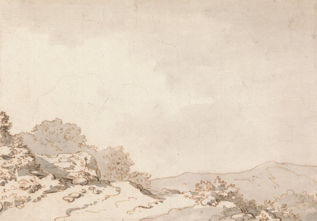 A Path on a Hilltop by Philippe Jacques de Loutherbourg