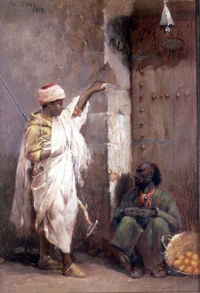 An Orange-Seller with a Warrior by Philippe Pavy