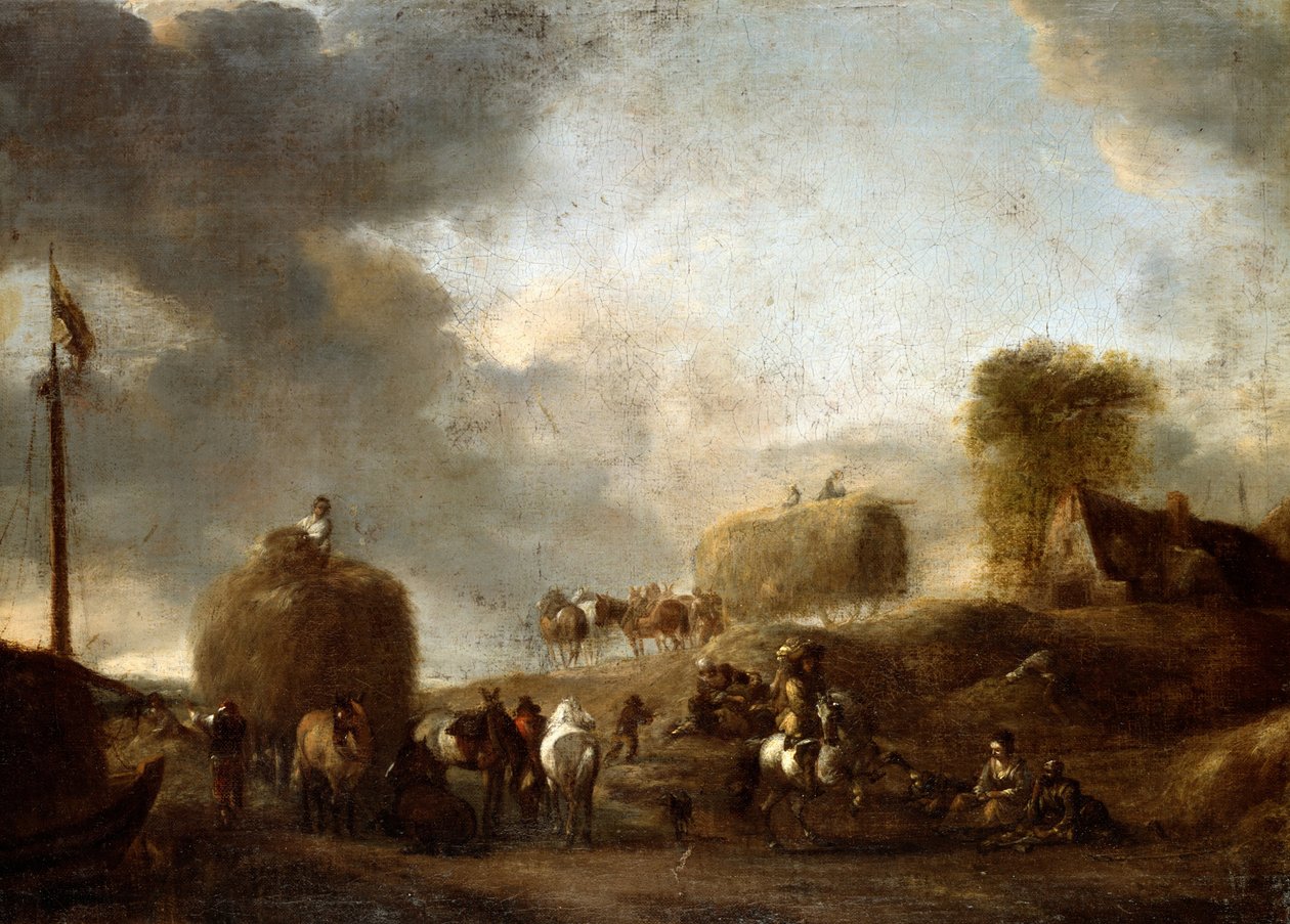 Hay Harvest by Philips Wouwerman