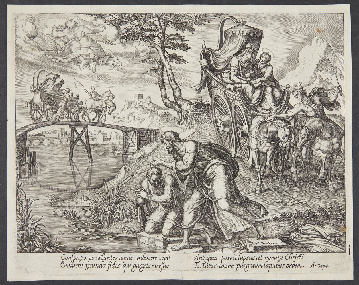 St. Philip Baptizing the Eunuch by Philips Galle