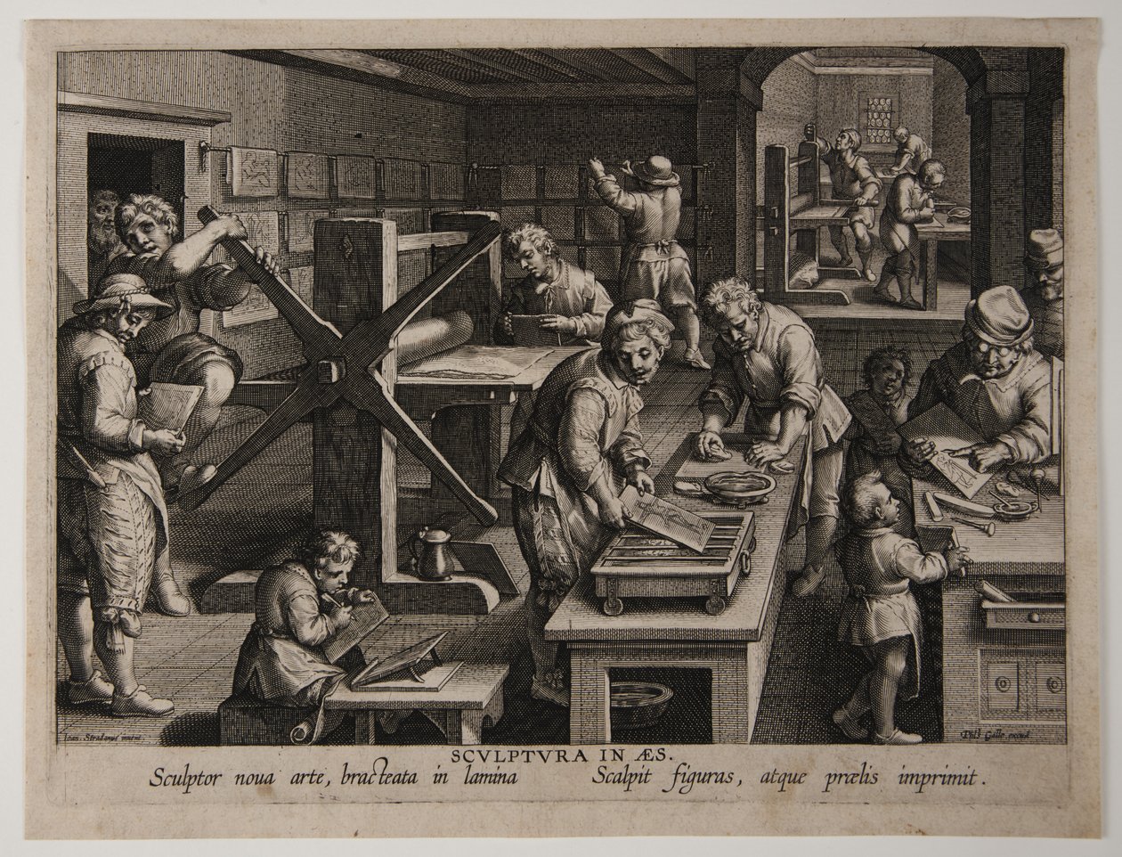 The Invention of Copper Engraving, c.1591 by Philips Galle