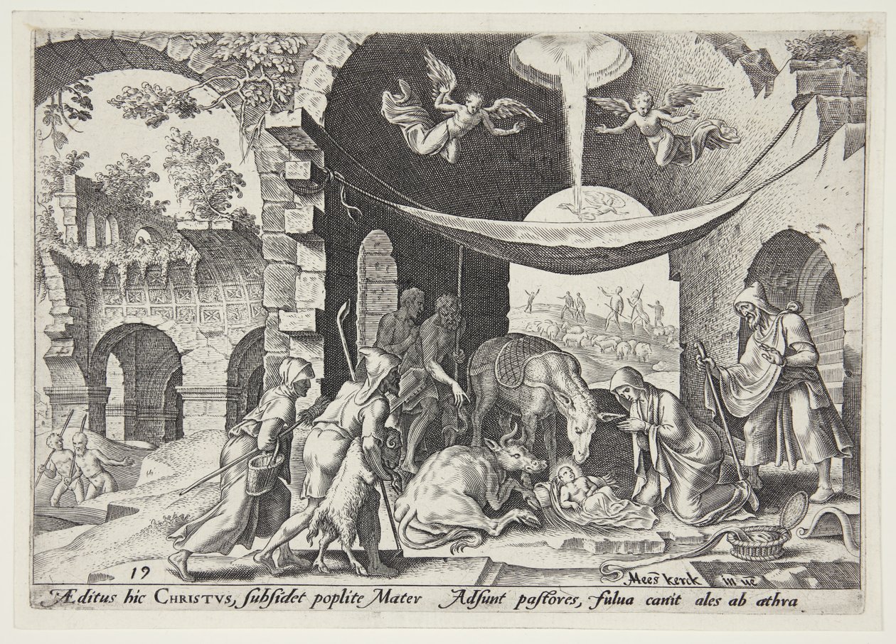 The Adoration of the Shepherds by Philips Galle