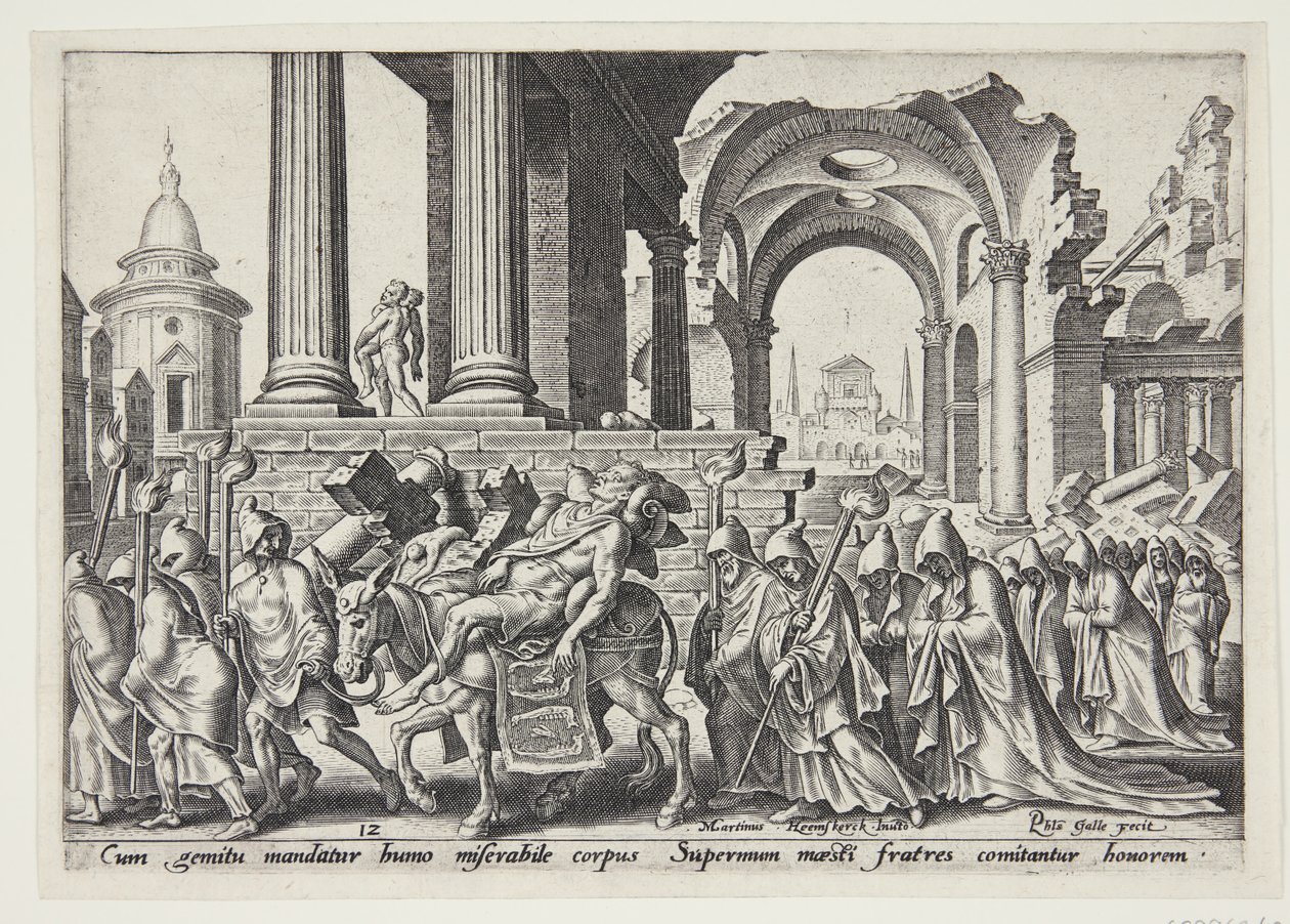 The Burial of Samson by Philips Galle