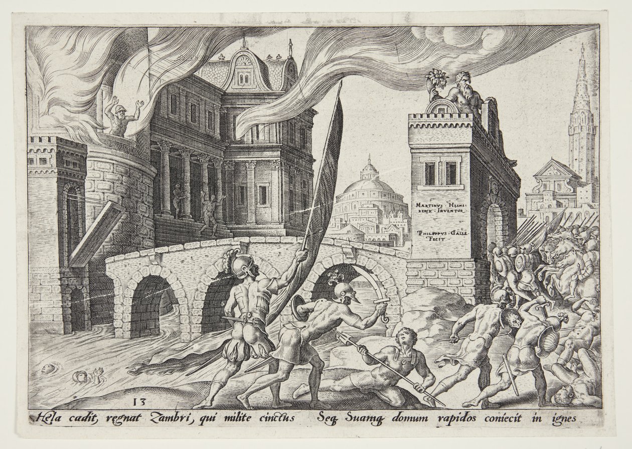 The Capture of Tirsah by Philips Galle