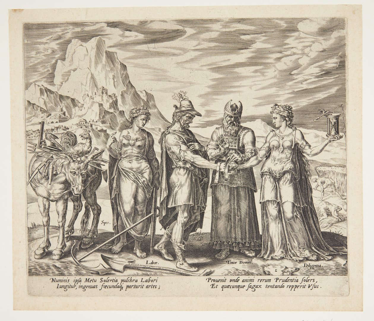 The Marriage of Labour and Diligence by Philips Galle