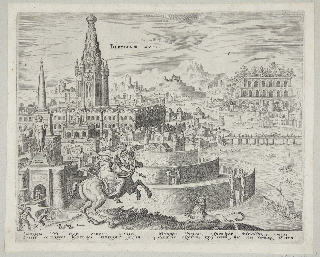 The Walls of Babylon by Philips Galle