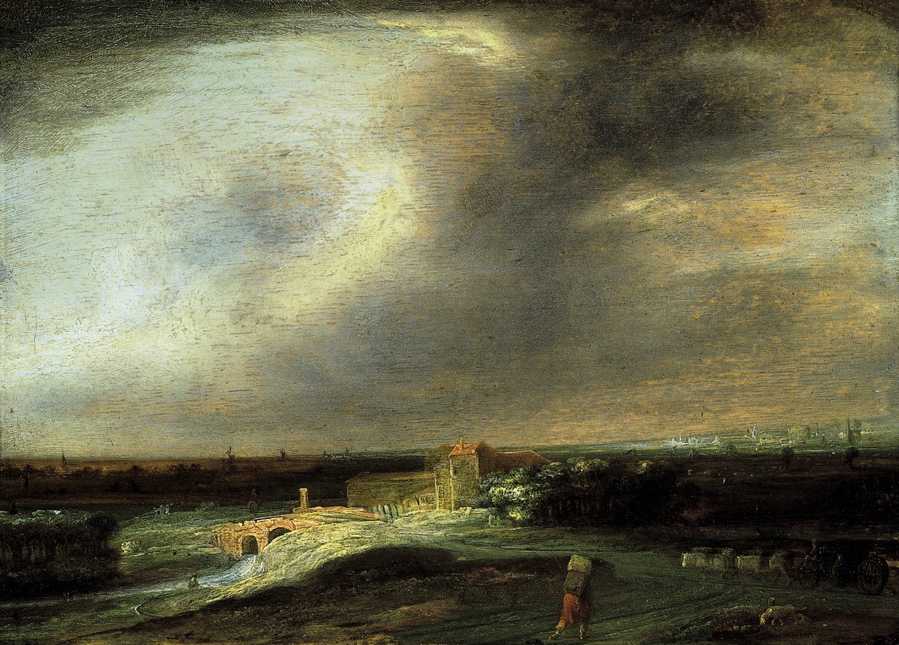 Landscape with a Distant Town by Philips Koninck