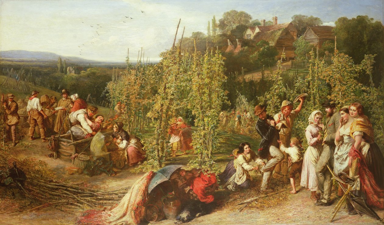 Life in the Hop Garden, 1859 by Phoebus Levin