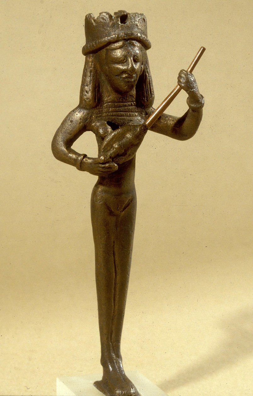 Figurine of a female lute player excavated in Beit Shean by Phoenician