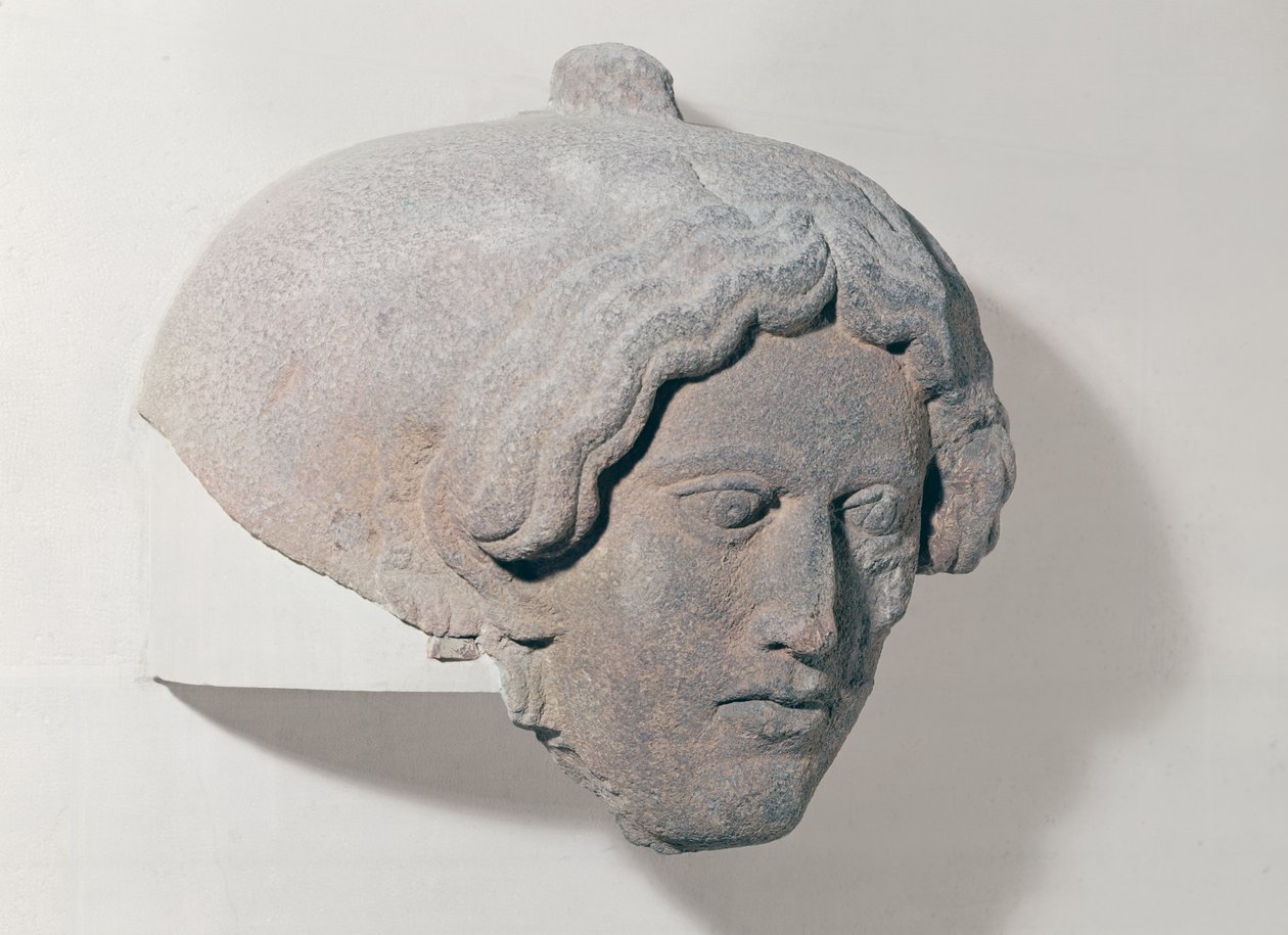 Head of a Woman, Fragment of a Sarcophagus by Phoenician