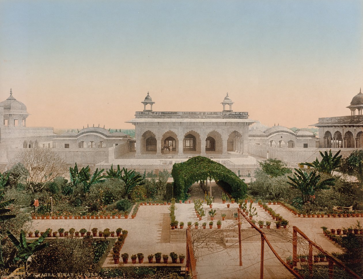 Agra. Diwan-i-Chas by Photoglob Co. (Zurich, active c. 1890 1910)