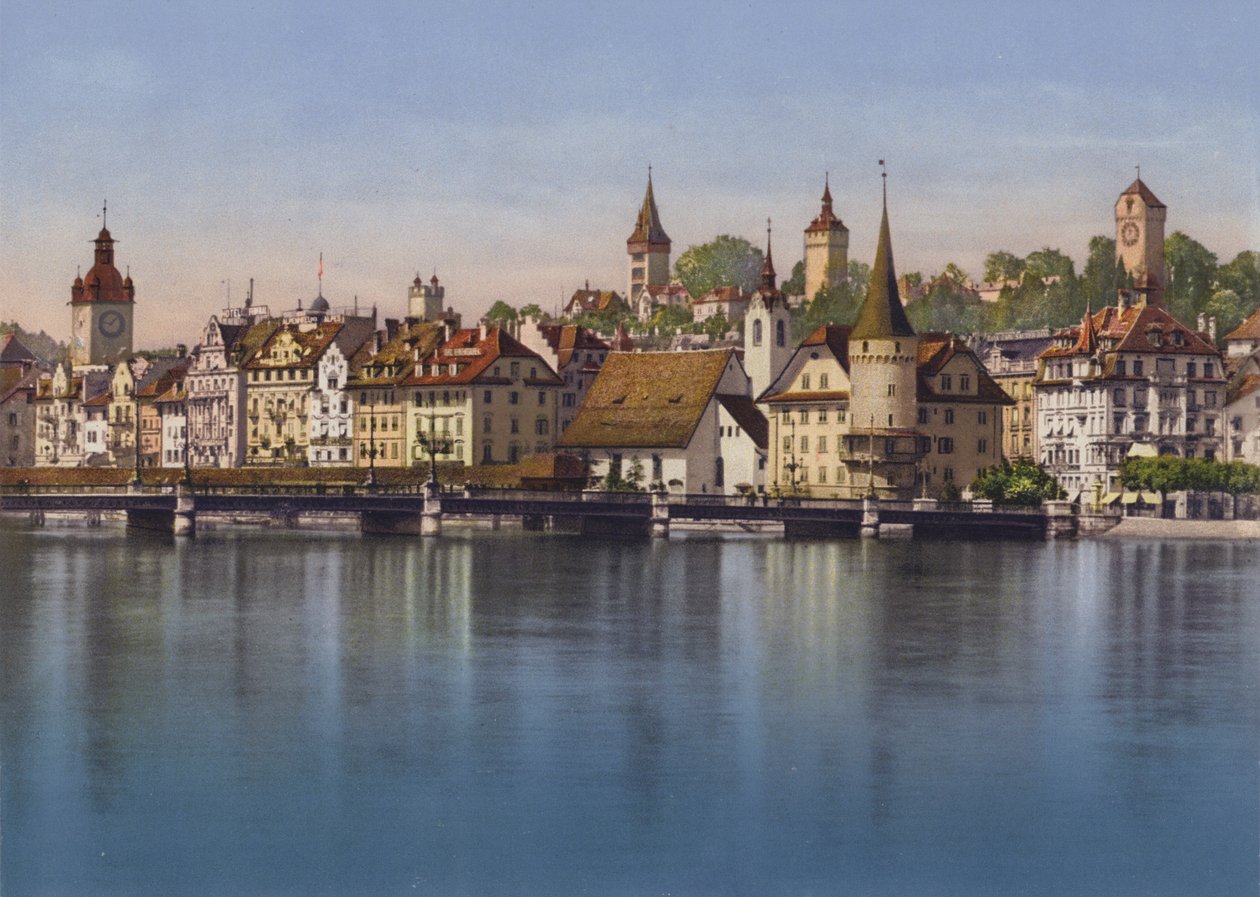 Old Lucerne, Seebrucke and Musegg by Photographer Swiss