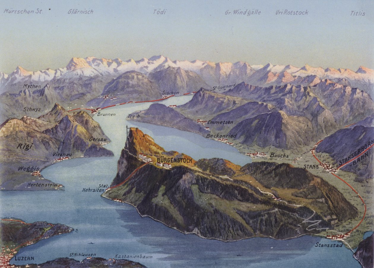 Burgenstock and Lake Lucerne by Photographer Swiss