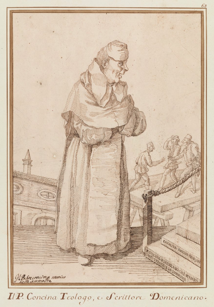 The Father Concina, Enemy of Comedies by Pier Leone Ghezzi