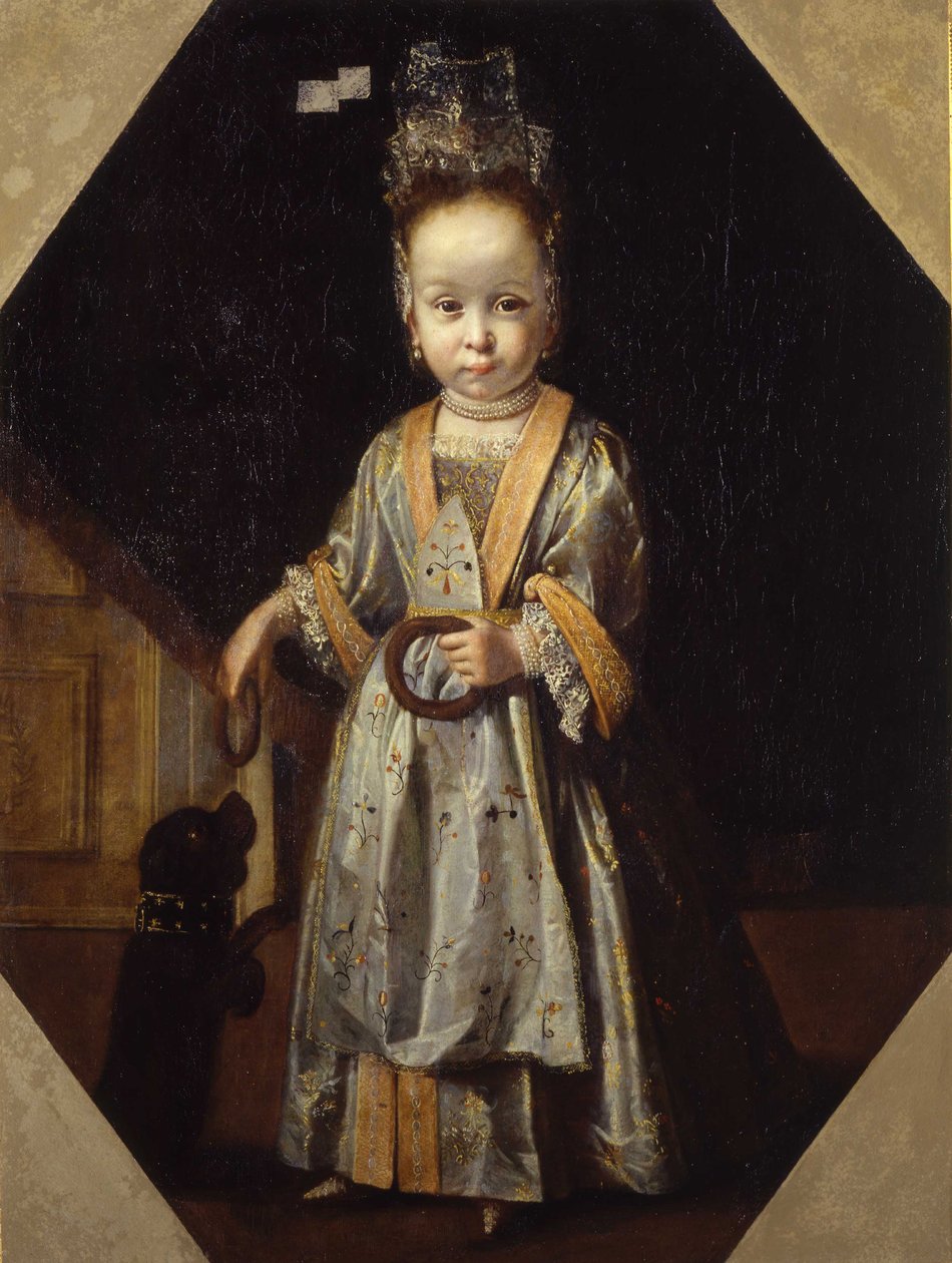 Portrait of Little Girl with Puppy by Pierfrancesco Cittadini