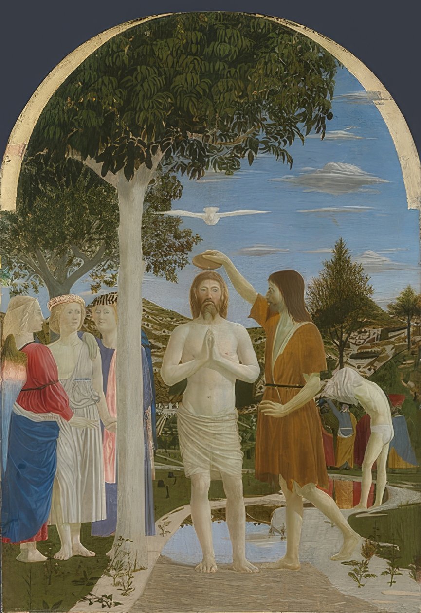 The Baptism of Christ. 1450s by Piero della Francesca