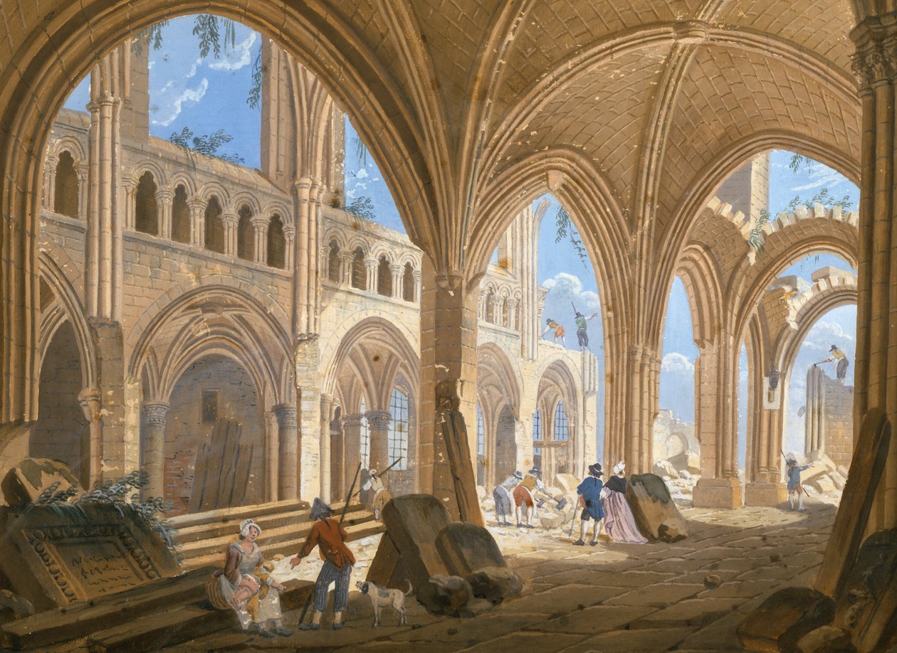 Demolition of the Church of Saint-Jean-en-Greve, c.1800 by Pierre Antoine Demachy