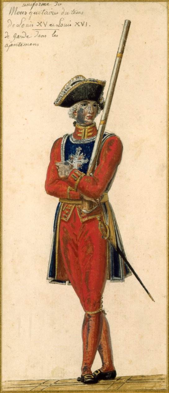 Musketeer from the time of Louis XV and Louis XVI by Pierre Antoine Lesueur
