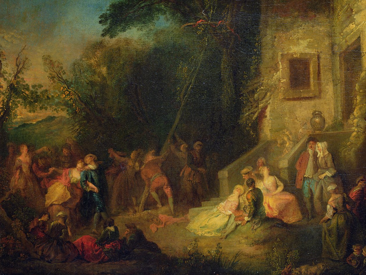 Planting the Maypole by Pierre Antoine Quillard