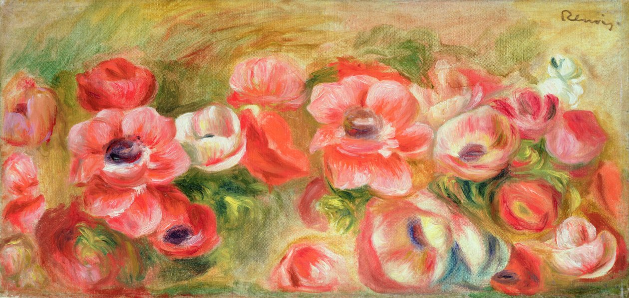 Anemones, c.1890 by Pierre Auguste Renoir