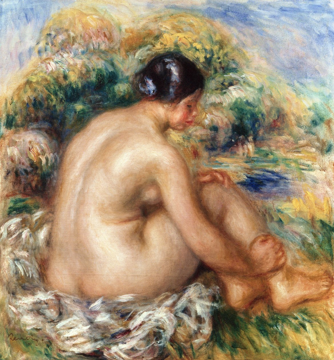 Bather by Pierre Auguste Renoir