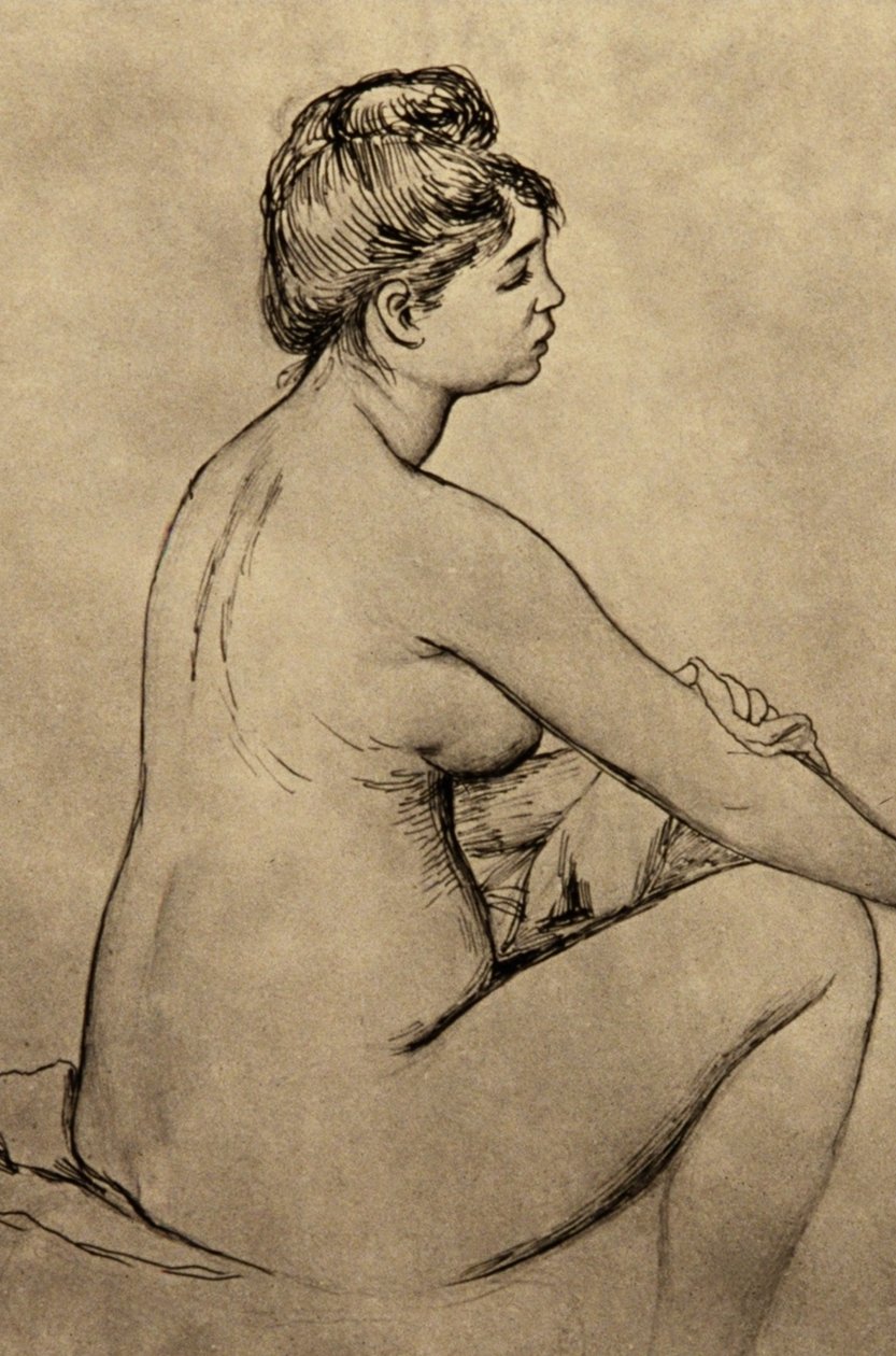 Bather Drying Herself by Pierre Auguste Renoir