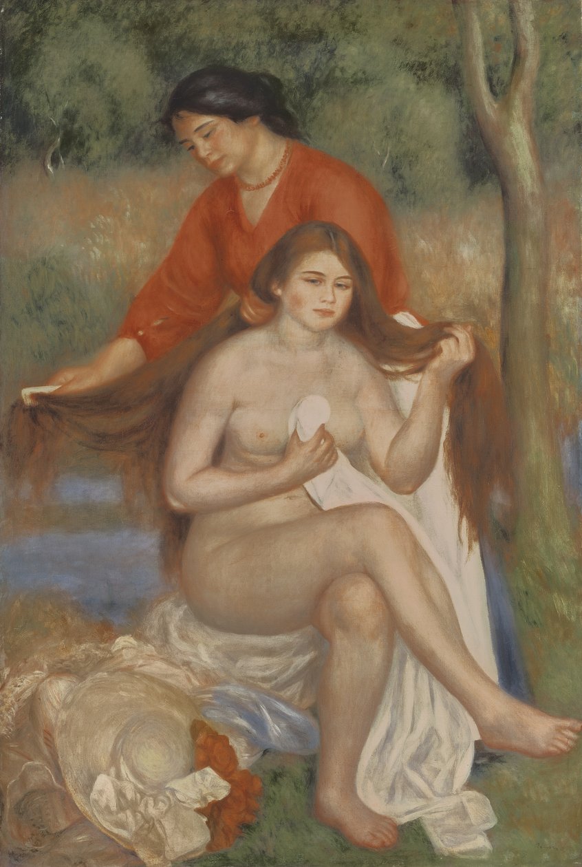 Bather and Maid, c.1900 by Pierre Auguste Renoir