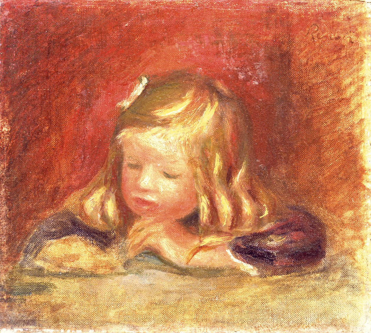 Coco at the Table (Claude Renoir Reading), 1905 by Pierre Auguste Renoir