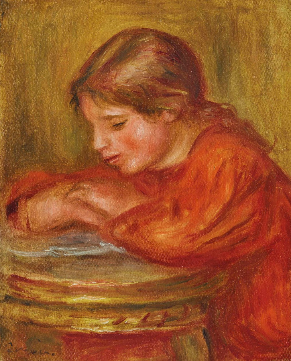 Little Girl Reading by Pierre Auguste Renoir