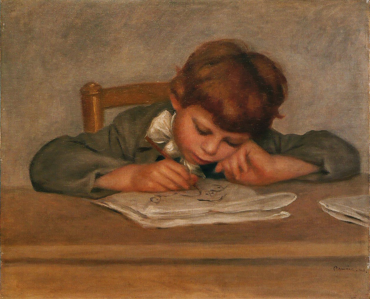 Jean Renoir Drawing by Pierre Auguste Renoir