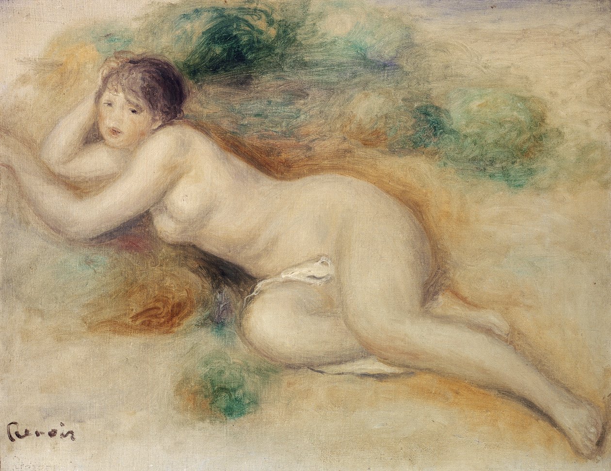 Nude Figure of a Girl by Pierre Auguste Renoir