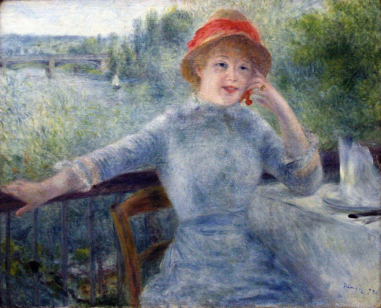 Portrait of Alphonsine Fournaise by Pierre Auguste Renoir