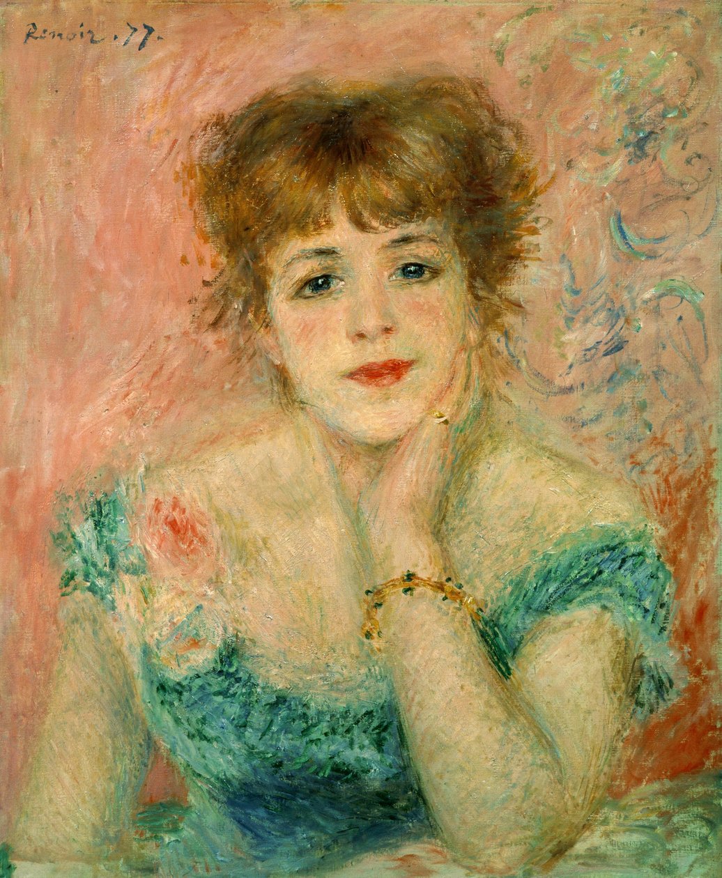 Portrait of the actress Jeanne Samary, 1877 (study) by Pierre Auguste Renoir