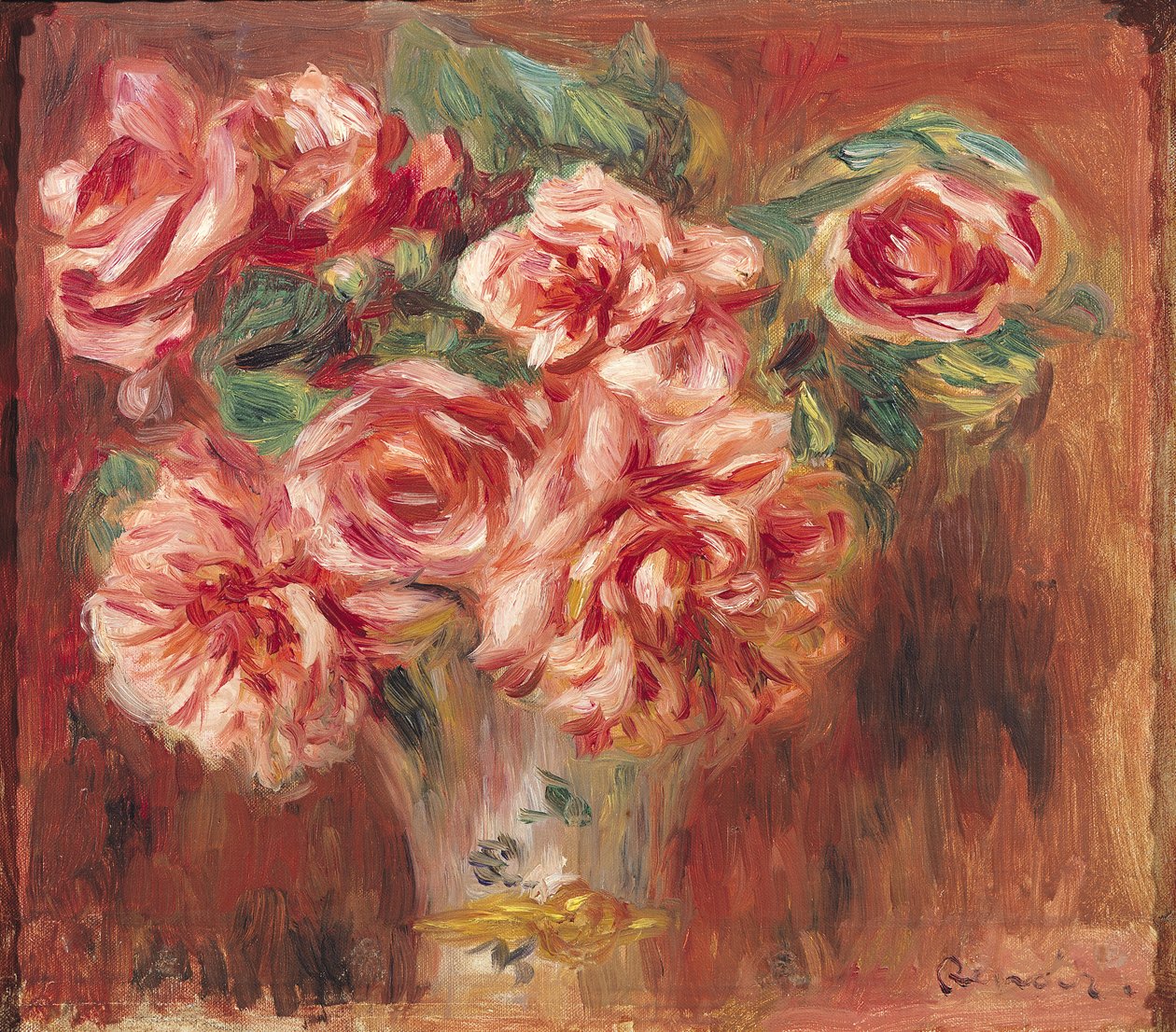 Roses in a Vase by Pierre Auguste Renoir