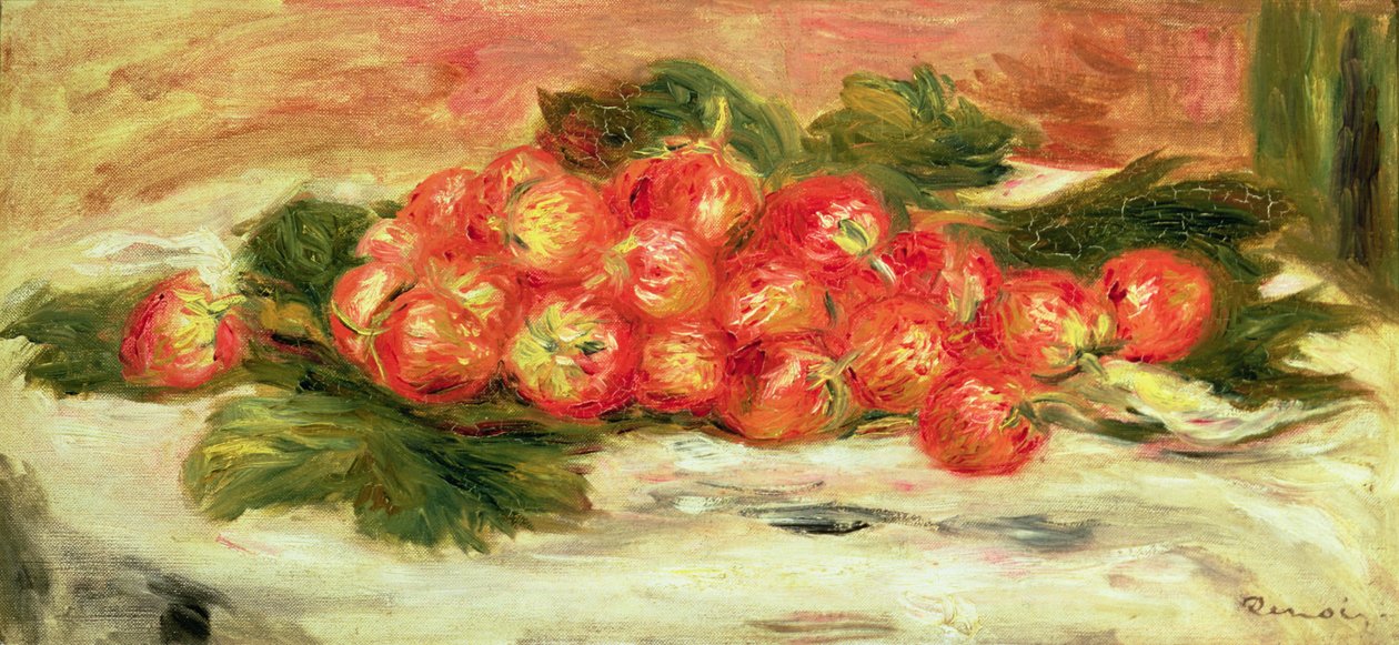 Strawberries on a White Tablecloth by Pierre Auguste Renoir