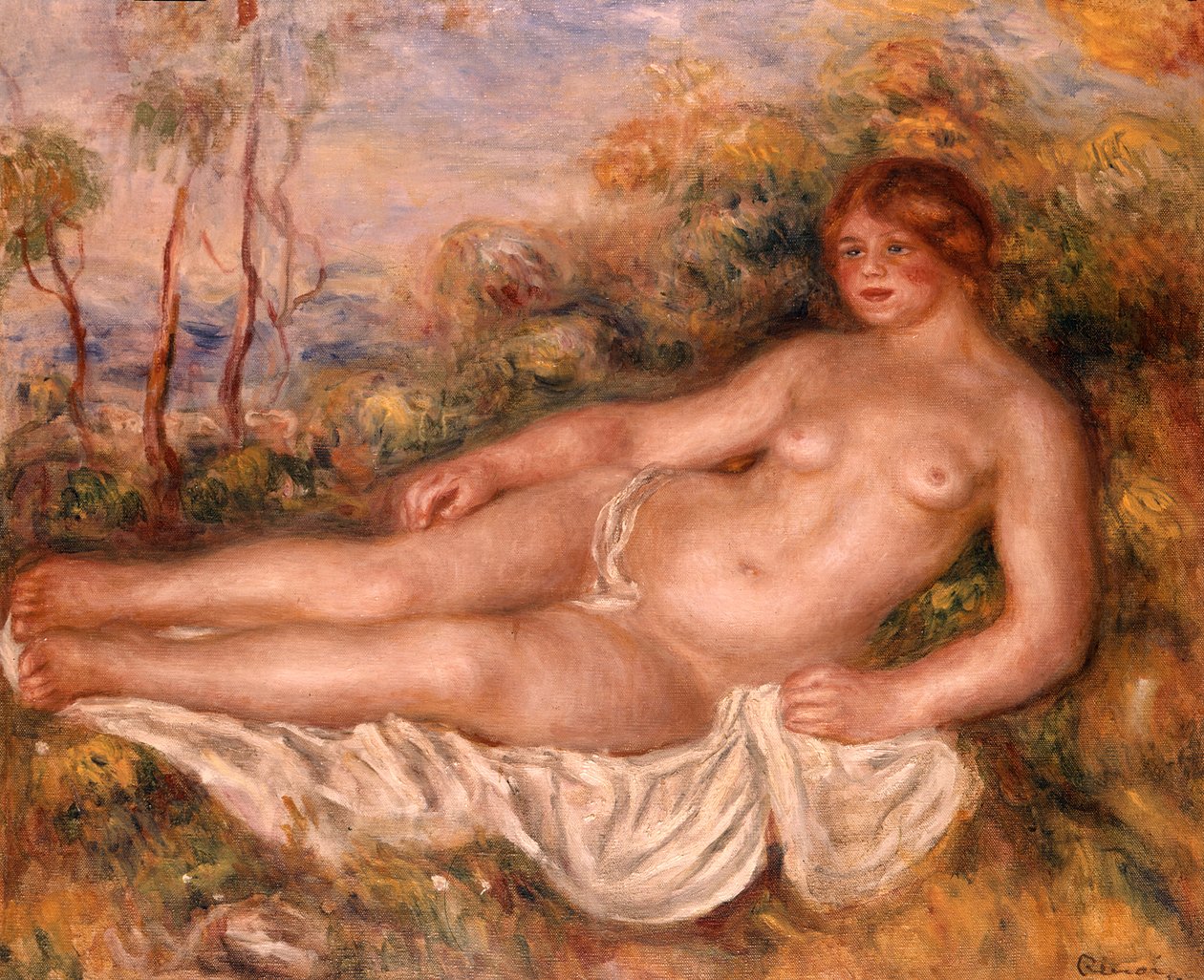 The Reclining Bather (La Baigneuse Couchee) by Pierre Auguste Renoir