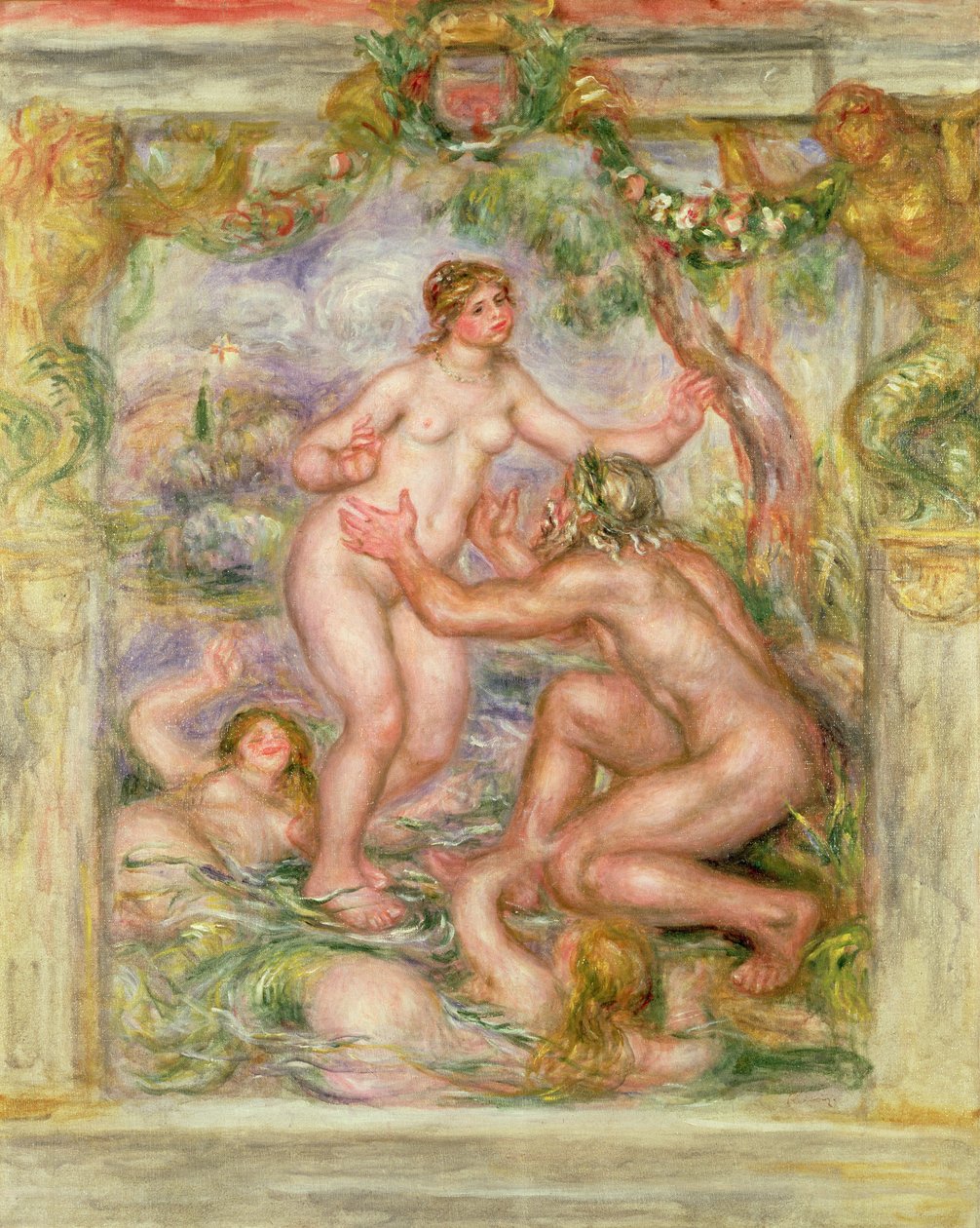 The Saone Flowing into the Arms of the Rhone by Pierre Auguste Renoir