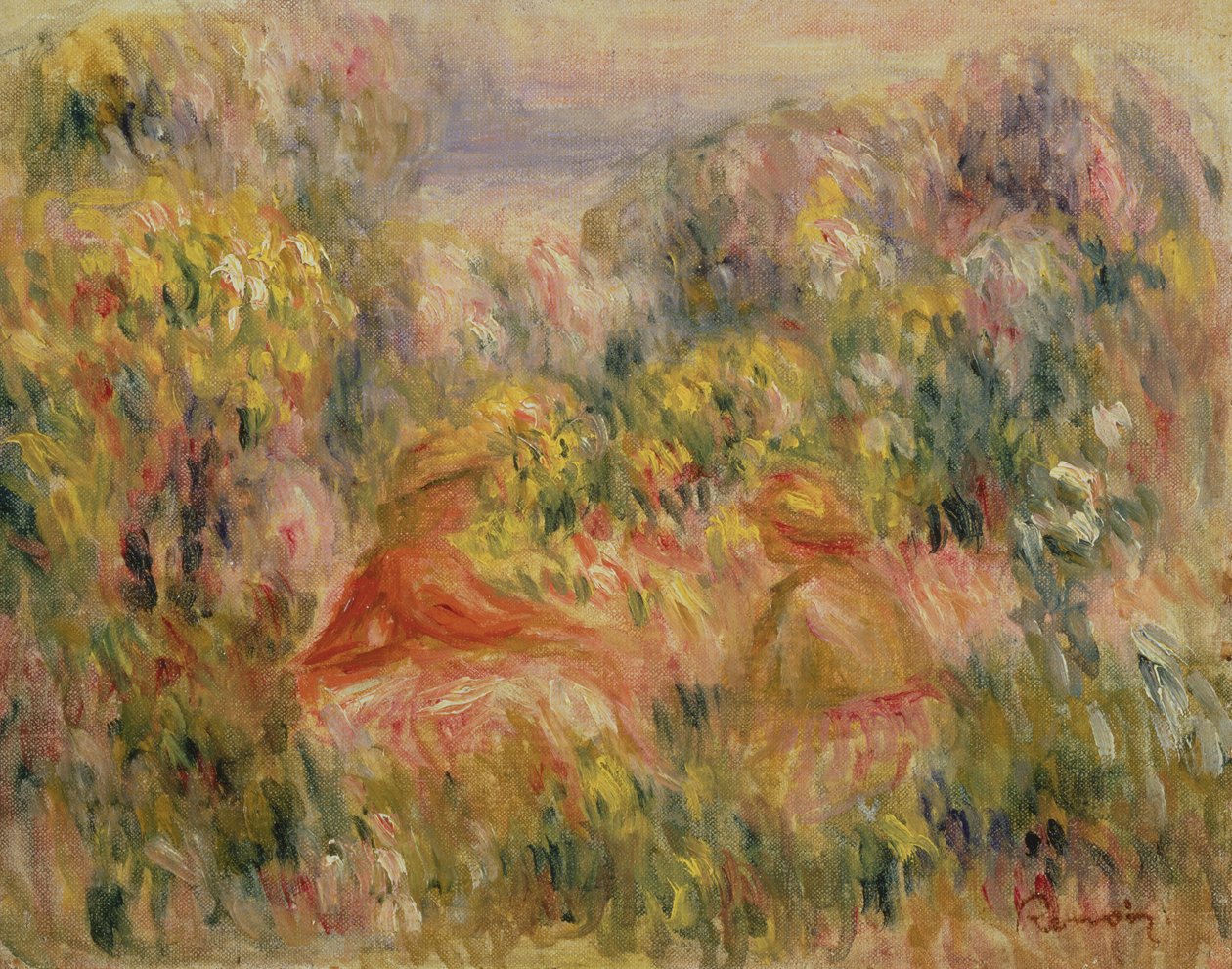 Two Figures in Landscape by Pierre Auguste Renoir