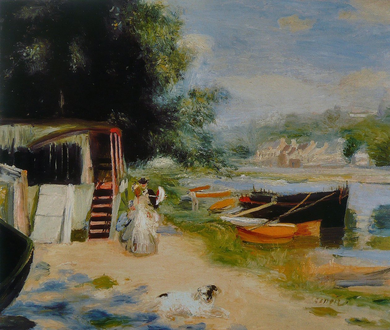 View of Bougival by Pierre Auguste Renoir