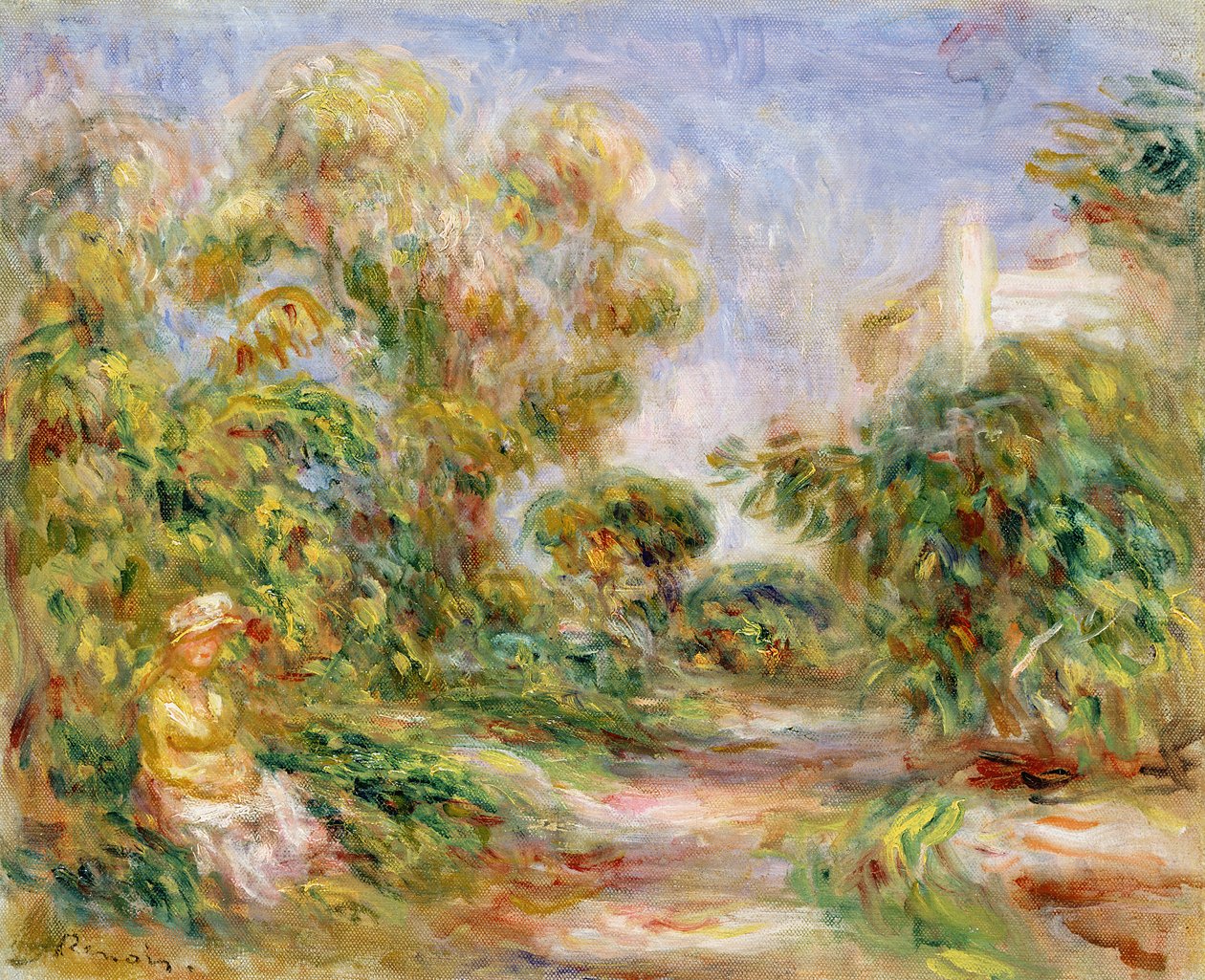 Woman in a Landscape by Pierre Auguste Renoir