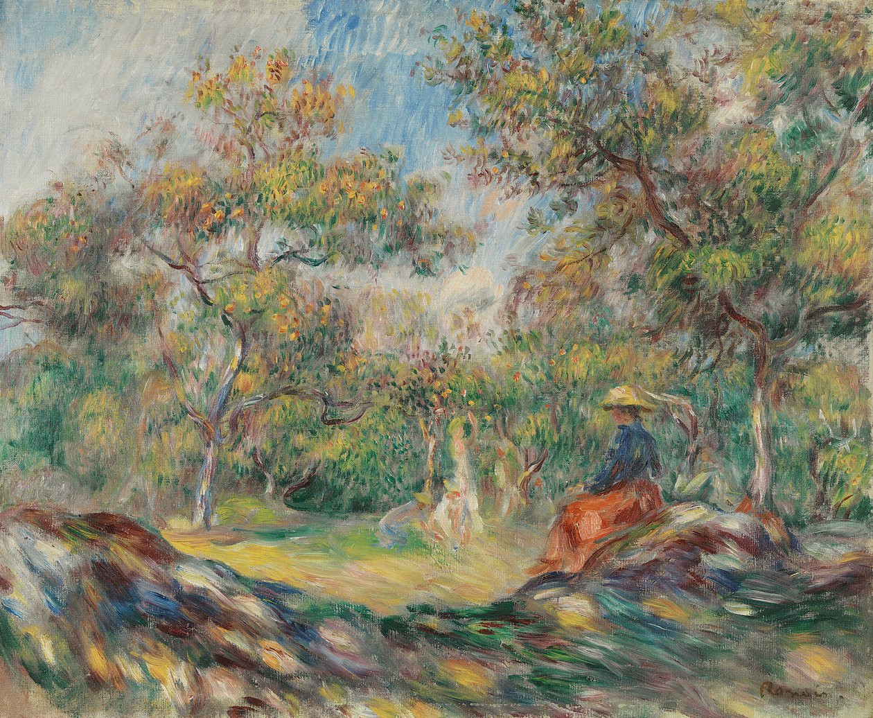Woman in a Landscape by Pierre Auguste Renoir