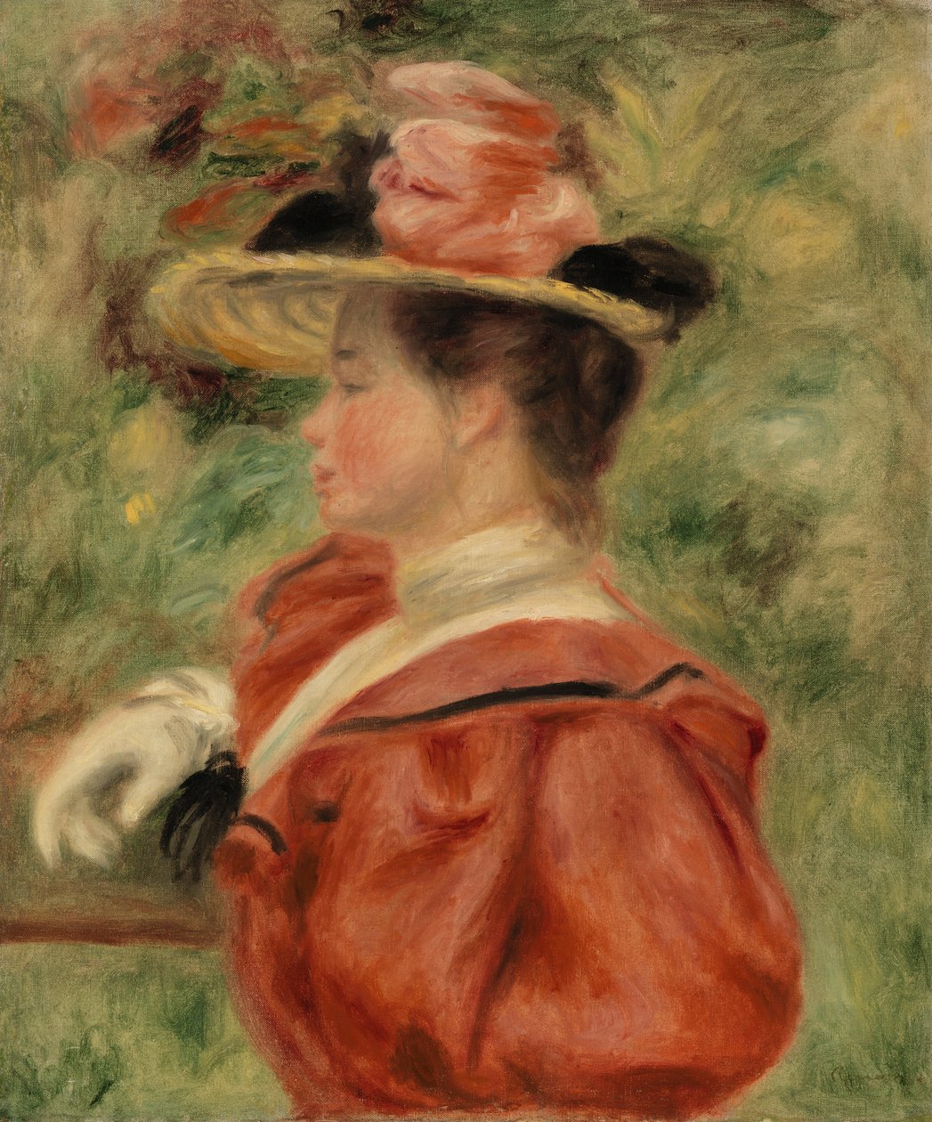 Woman with Glove by Pierre Auguste Renoir