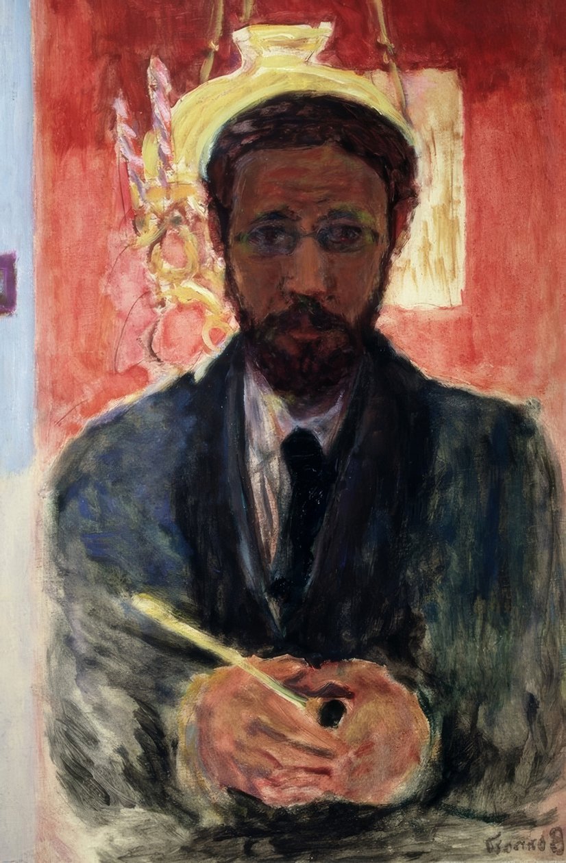 Self-Portrait with Pipe by Pierre Bonnard
