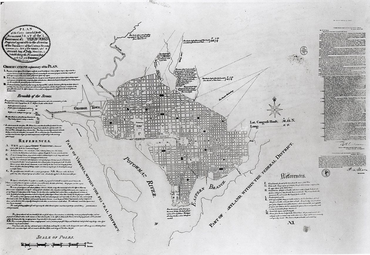 Plan of Washington D.C., pub. in 