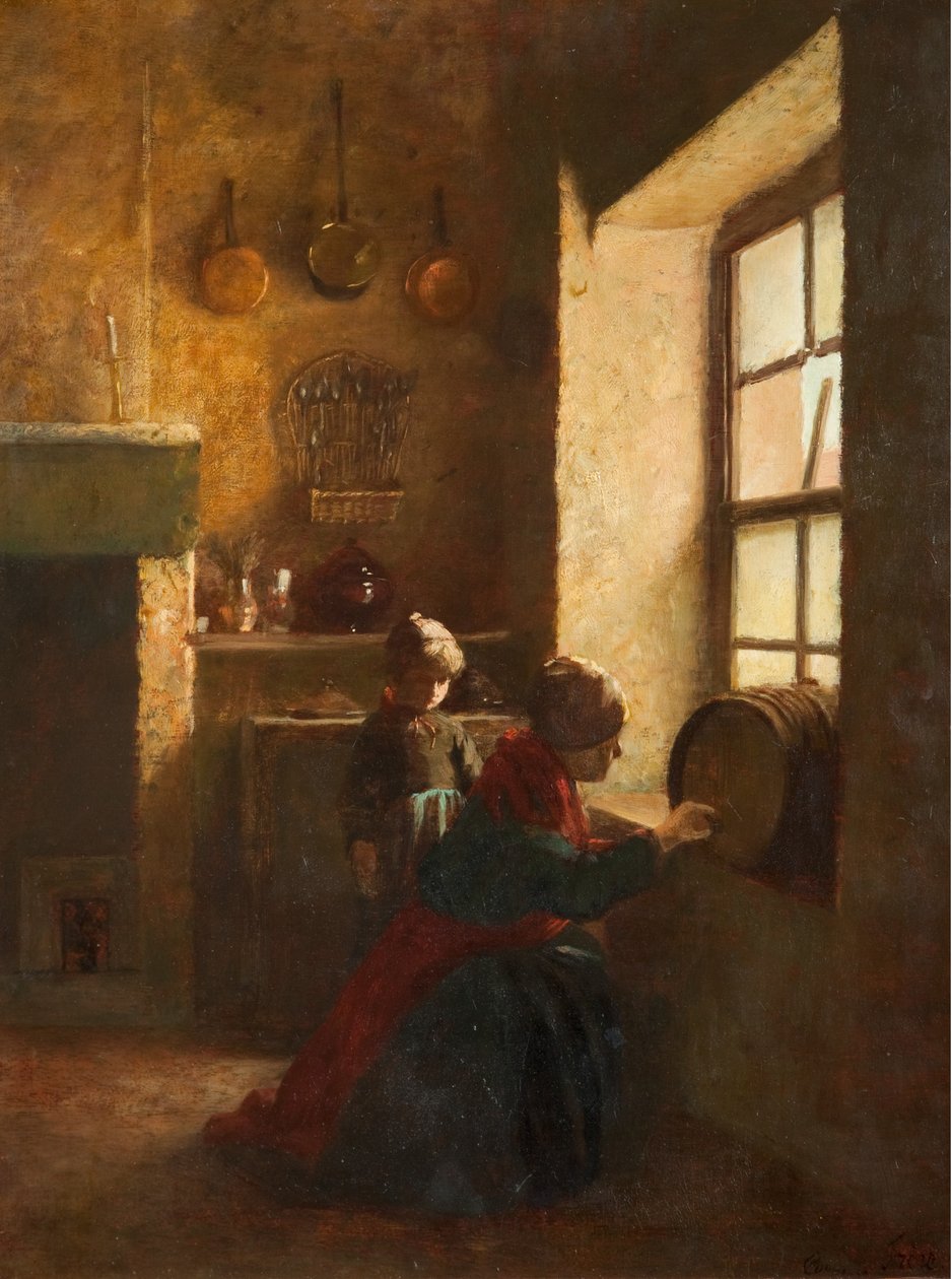 Tapping the Barrel by Pierre Edouard Frere